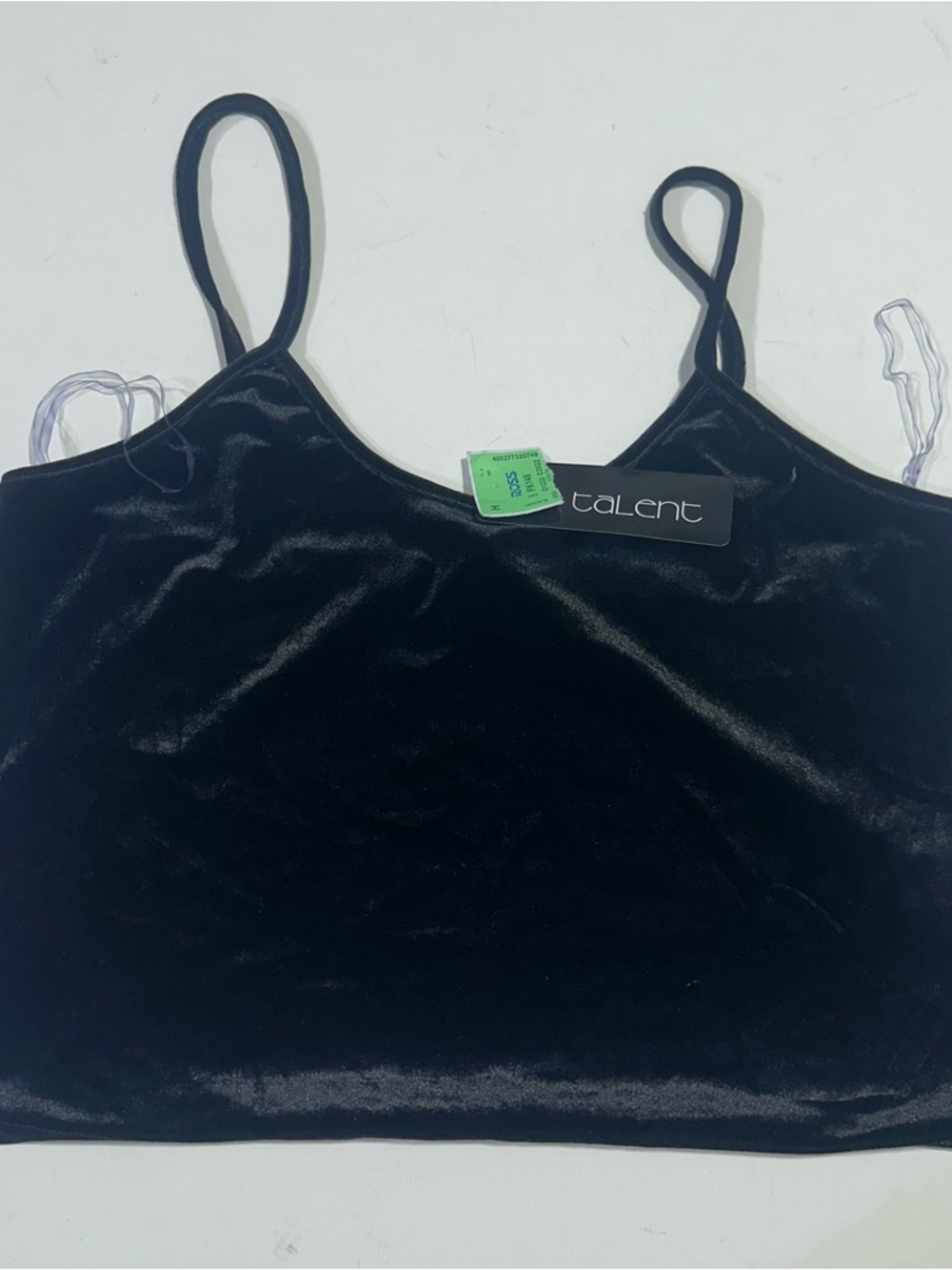 Talent Black Velvet Cami Tank Top